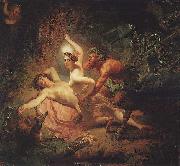 Karl Briullov Endymion and Satyr painting